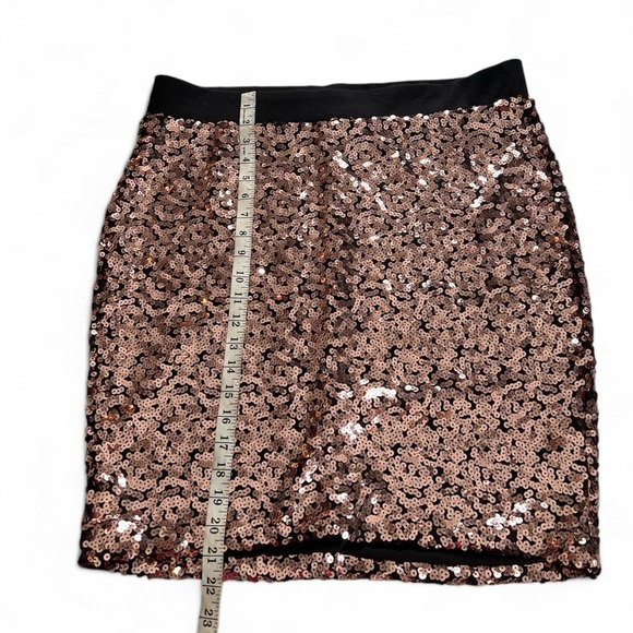 TORRID Rose Gold Sequins Stretchy Mini Skirt Size 2X Like New - Picture 8 of 15